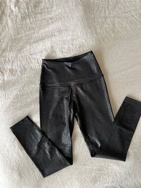 Beyond Yoga Black Sparkle Metallic Leggings